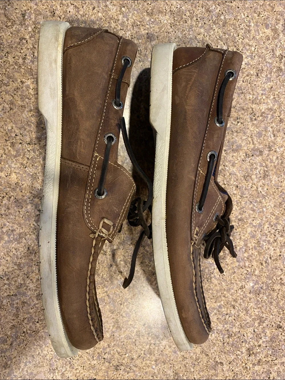 L.L. Bean Boat Shoes Mocs Leather Uppers 0WC63 Men’s Size 10 D